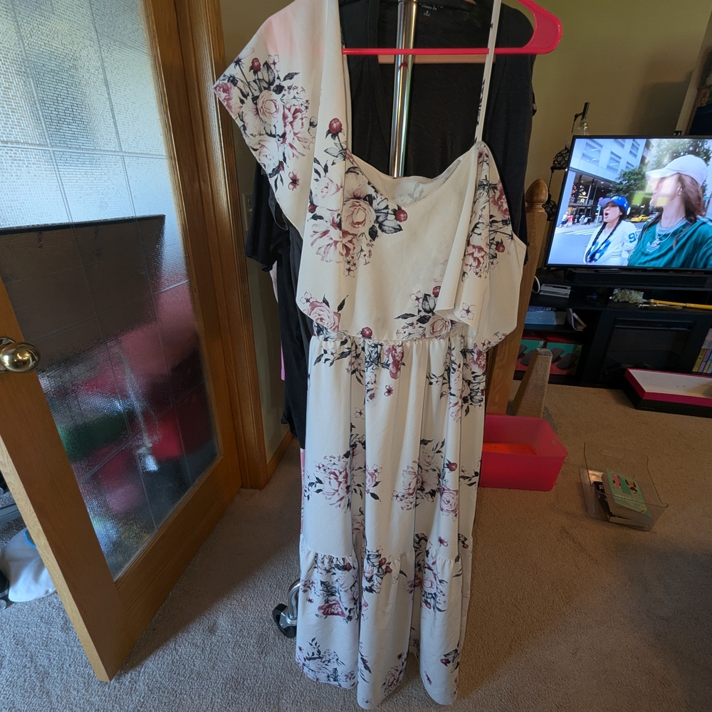 Temu Floral Off-Shoulder Maxi Dress 20